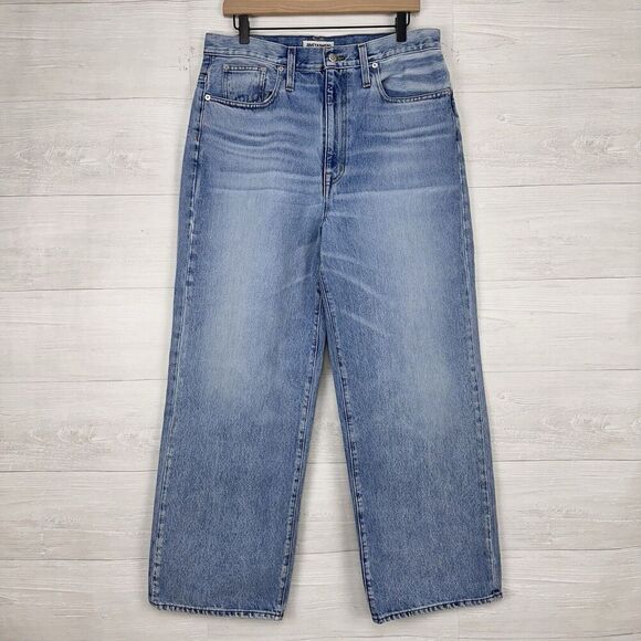 Rivet & Thread Madewell Jeans Women 31 High Rise Wide Leg Mason Light Wash Blue - Picture 15 of 16